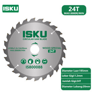 ISKU Mata Pisau Kayu Circular Saw 7 inch 60T 40T 24T Karbida - Tajam Untuk Kayu Dan Triplek