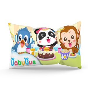 Sarung Bantal Tidur Anak (Sarung) Motif Kartun Ukuran 45x35 cm Motif Polisi Labrador Dan Baby Bus by.Shafiyyah sarban