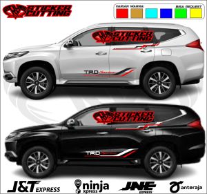 sticker mobil list minimalist pajero sport fortuner sport universal cutting sticker