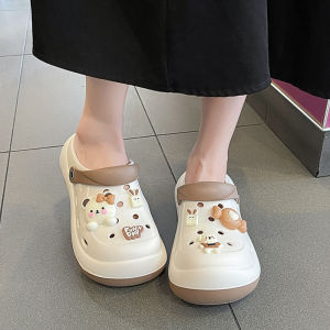 [Free Shipping] Clearance GGGLU Cloud Clogs WomenS Summer Outdoor New Thick-Soled Closed-Toe Beach Sandals And Slippers