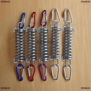 [COD] REMAI0 Portable Stainless Steel Tent Tension Spring Buckle Canopy Awning Rope Tensioner Outdoor Equipment