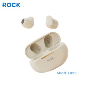 AUTHENTIC ROCK EB900 TWS Earbuds HiFi True Wireless Bluetooth Earbuds | Bluetooth 5.3 | White Colour