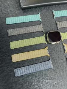 New Original Denim Magnetic Braided Nylon Strap For watch Series 10 9 8 7 6 5 SE Band 41mm 45mm 44mm 42mm 46mm 40mm 38mm strap Bracelet watch ultra 2 49mm smart watch band