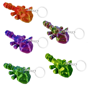 Sáng tạo 3D in mèo Keychain di chuyển mèo Keychain 3D in móc chìa khóa cho một liên lạc độc đáo và cá nhân
