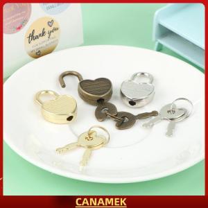 Miễn phí vận chuyển✨ 1Set Heart Shape Padlocks Mini Luggage Hardware Locks With Key Lock For Travel Wedding Jewelry Box Diary Book Suitcase