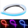 PROMO (2PCS) Lampu DRL Neon Flexible 60cm running - Led Alis Fleksible Fleksibel led Flexibel Warna Biru Kuning Sein original Premium Quality sepasang Lampu LED Alis Tempel DRL Mobil Motor Sein Running Grade A+ Sen Rem Mundur Flexible. 