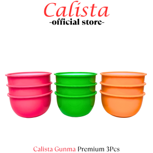 [ CALISTA ] CALISTA MANGKOK MANGKUK GUNMA MEDIUM SET 3 PCS WARNA SOFT COLOUR PREMIUM