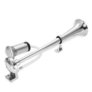 17Inch 12V 150DB Metal Single Trumpet Air Horn Tuning Train Horn With Compressor Kit Horn For Car Truck Boat Moto