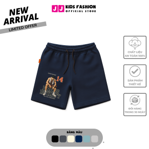 Quần Short Thể Thao Trẻ Em In Hình Cầu Thủ Bóng Rổ Năng Động Cotton Co Giãn | JJ Kids Fashion