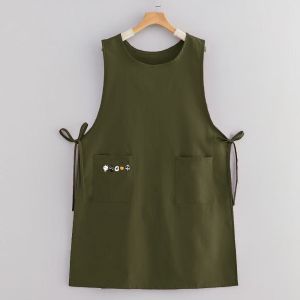 BTNM376423 with Pockets Long Vest Apron Waterproof Polyester Painting Apron Breathable Cooking Apron Kitchen Use
