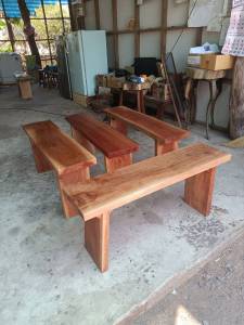 ม้านั่งไม้สะเดาท็อปแผ่นเดียว (ขาไม้แผ่นเดียว) ม้านั่งสนาม ม้านั่งยาว ม้านั่งไม้ เก้าอี้ไม้ เก้าอี้ยาว ม้านั่งกลางแจ้ง เก้าอี้สนาม ม้านั่งไม้ Bench Chair Wood ขาไม้แผ่นเดียว