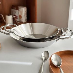 Chảo inox 18/10 chảo xào chảo chiên rán hàng Chockmen Đức size 20cm và size 24cm ckm66 ckm67