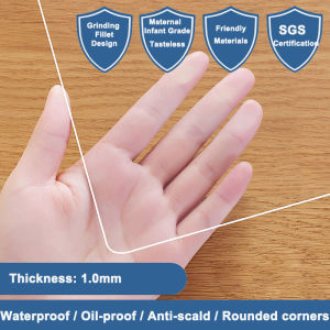 PVC Table Mat Glass Soft Cloth Table Cover Transparent Tablecloth Waterproof Oil-proof Tablecloth for Home Living room