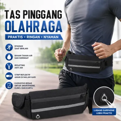 TaffSPORT Tas Pinggang Olahraga Lari Waterproof Running Waist Bag - RUN052