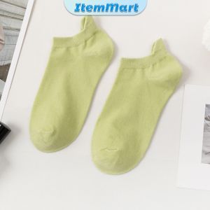 ItemMart Summer Ice Cool Socks Invisible Cotton Thin Ultra-thin Breathable Anti-skid Boat Socks