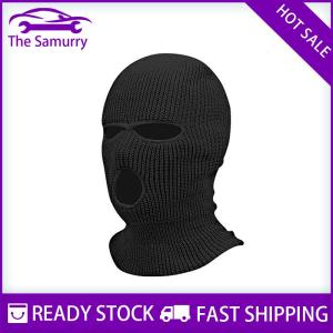 Samurry ✨Hot Sale✨ 1pc Car Seat Cover Masked Person Knitted Headgear Halloween Headrest Cover Decoration Car Anti-theft Warning Accessories
