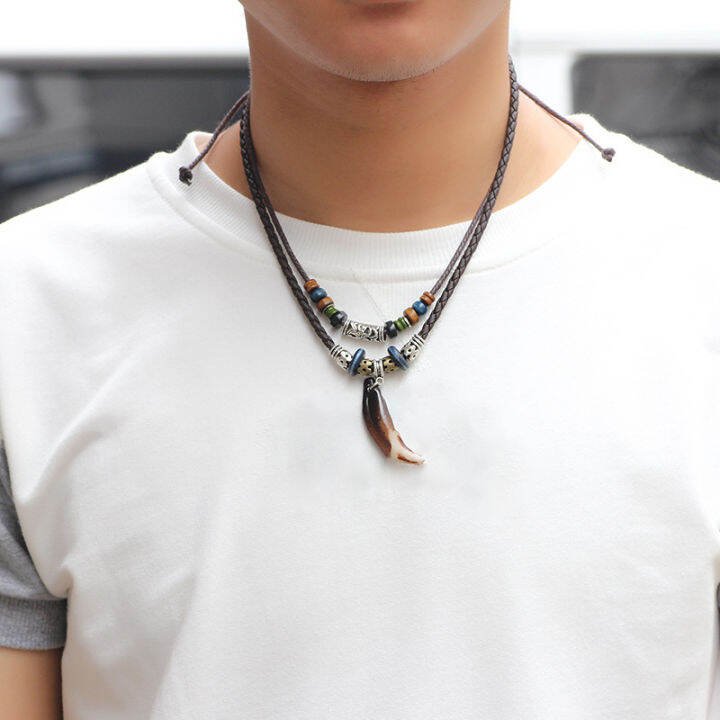 Mens hot sale tribal necklace