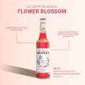 Monin Flower Blossom Syrup 700ml (Delicate rose & flowers). 
