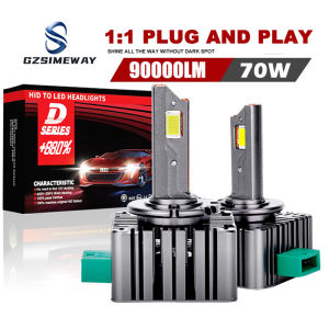 Gzsimeway D1S D3S Led Đèn Pha Ô Tô 1:1 HID D2S D4S d5s D8S D1R Xenon 6000K CANBUS bóng đèn LED đèn ô tô 90000lm 70W Turbo đui cắm đèn & chơi