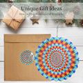 3D Wind Spinner Mandala 10 Inch Evil Eye Stainless Steel Wind Sculpture Blue Hanging Ornament Cut Metal Art for Indoor Outdoor Garden Decoration Amulet for Home and Yard. 
