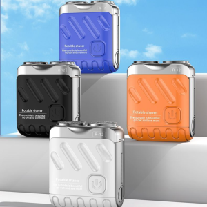 Mens Portable Dual Head Electric Razor Travel MagneMens Portable Dual Head Electric Razor TravMen 旋转式双环电动剃须刀刮胡刀