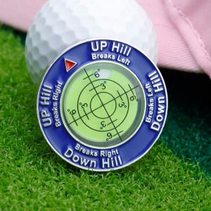 GOXBERK Ball Marker Golf Tools Leveler Training Tool High Precision Golf Putt Ball Marker Putt Ball Marker Easily Use Golf Spirit Level Gift for Golfers