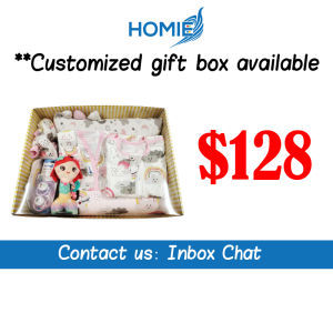 HOMIE Customized Newborn Baby Gift Set Box / Personalized Baby Hamper / Welcome Baby Boy Girl Gifts