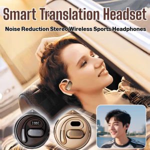 Ear Hanging Bluetooth Headset Smart Translation Headset Noise Reduction Stereo Wireless Sports Headphones