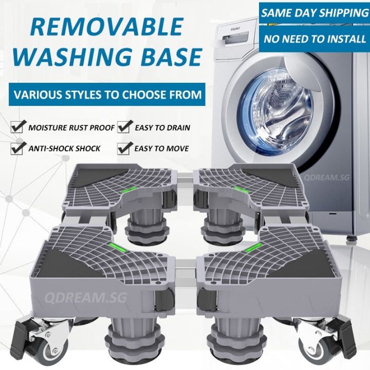 Movable Washing Machine Base Rack Refrigerator Adjustable Reinforced ...