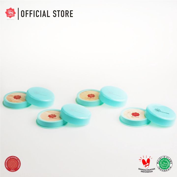 VIVA Mini Face Powder Doos 25g | Natural | Olive | Kuning Langsat | Kuning Pengantin | Bedak Tabur Padat Kosmetik Matte Alami Loose Compact Cushion BB Make Up Asli Tahan Lama dan Keringat Long Lasting Cushion Waterproof BPOM