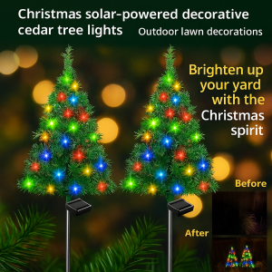 Outdoor Christmas Pine Tree Solar Lights