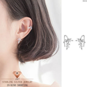 JYJIAYUJY 100% Sterling Silver S925 Hook Earrings The Leaves Shape Korean Fashion Style Casual Elegant Daily Trendy Female Fashion Hypoallergenic Jewelry Gift E315