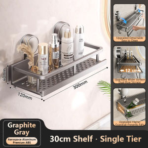 [SG] MOTIS Suction Cup Shelf No drill Easy Install Removable Multiple Sizes 30/40/50/60 CM