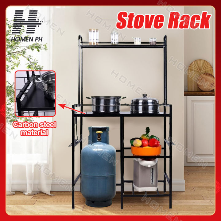 Gas Stove Stand Rack Heavy Duty Kitchen Storage Rack Stainless Stove ...