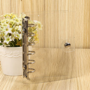 CEMOMEF Agenda Transparent Plastic Folder A4/A5/A6/A7 Notebook Binder Loose Leaf Ring Planner