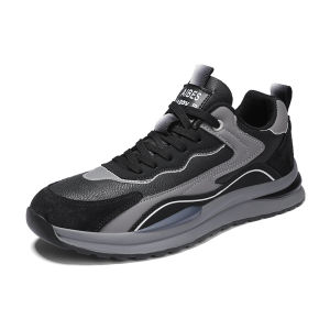 Techdoo Sepatu Olahraga Lari Pria Sepatu Jogging Fashion Sepatu Sneakers PU KSR708
