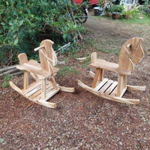 Rocking horse ม้าโยกไม้สักทอง ม้าโยกเด็ก ม้าโยกของเล่น ม้าโยกไม้ งานไม้สักทอง ไม้หนา แข็งแรง ทนทาน