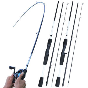 Sougayilang Spinning Casting Fishing Rod 3 Section 1.75m Glass Fiber Fishing Rod for Freshwater