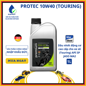 Dầu Nhớt Tổng Hợp Toàn Phần Xe Máy PKL BLUECHEM PROTEC 10W40 (Touring) API SP JASO MA2 ESTER CORE PAO - 1 Lít