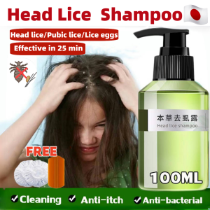 Head lice remover shampoo head lice and nits anti head lice removal shampoo for kids adults baby with shower cap and comb Quickly Kills head lice pubic lice larvae and lice eggs Anti Dandruff shampoo Oil Control Anti-Dandruff Repair damage shampoo