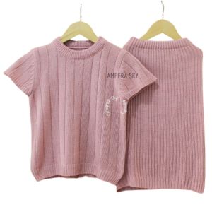 Outfit Setelan Anak Perempuan Vest Jeny Set Rok Bahan Rajut Premium Tebal 7 Get Usia 2 - 12 Tahun