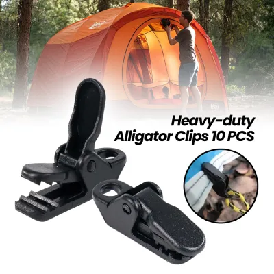 Klip Jepit Tenda Camping Klip Terpal Heavy-Duty Alligator 10 PCS