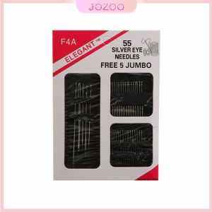Jozoo 12 PCS Blind Sewing Needles Elderly Big Hole Stainless Steel Needle for Sewing Household DIY Beading