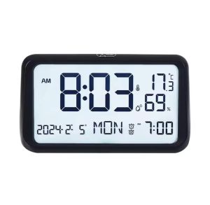 Xiaomi เดสก์ท็อป LCD นาฬิกาปลุกดิจิตอลห้องนั่งเล่นอเนกประสงค์นาฬิกาห้องนาฬิกาอิเล็กทรอนิกส์ Night Light Creative ตกแต่ง