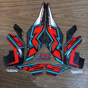 Striping Stiker Polet motor yamaha Mio m3 125 mio125 2022 2023 hitam full list stiker motor standar berkualitas termurah Barokah Sticker