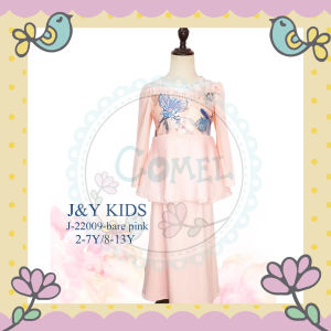 Comel Kids 2023 Muslim J&Y Kids Baju Kurung Peplum Budak 2-7 tahuns year