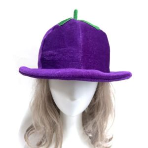 CHIC HUT Creative Plush Eggplant Hat Cute Comfortable Eggplant Party Headgear Party Supplies Lightweight Bucket Hat Photo Props