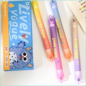 Colorlady - Bộ 4 cây bút highlight hai đầu pastel Lively Vogue bút dạ quang đánh dấu dòng ghi chú mực đều không nhòe