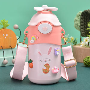 Bình nước giữ nhiệt 500ml Inox 304 (tặng kèm stick 2D 3D) cho bé có nắp chong chóng ngộ nghĩnh dễ thương BHS95 - BH Kids