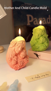 Mother and Baby Figurine Silicone Molds for Soap Chocolate Candy Cake Fondant Decoration Gypsum Silicone Molds